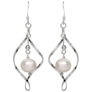 HP💝Freshwater Pearl Sterling Silver drop earrings
